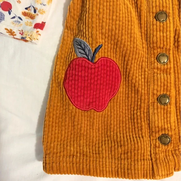 Tahari Apple Embroidered Corduroy Jumper Set size 3T - Picture 5 of 7